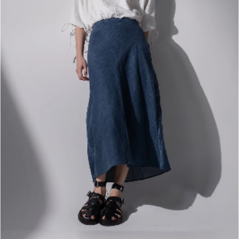 Fame on Central MELI Blue Denim Skirt